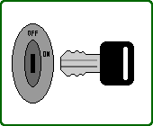 バッテリーの交換手順1　　バッテリー交換作業時は必ずエンジンキーを抜いて下さい。