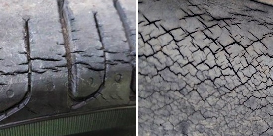 タイヤ交換の目安①ひび割れの説明用画像